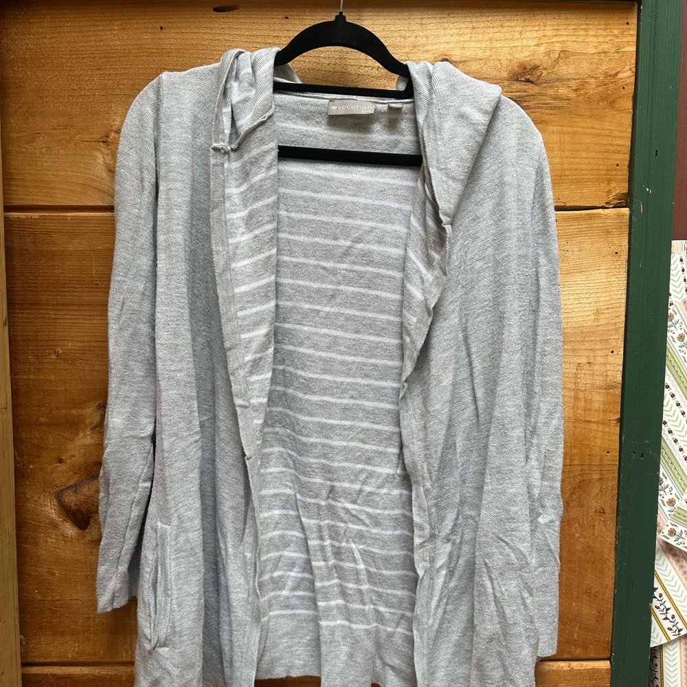 Gray Hooded Women's Sweater